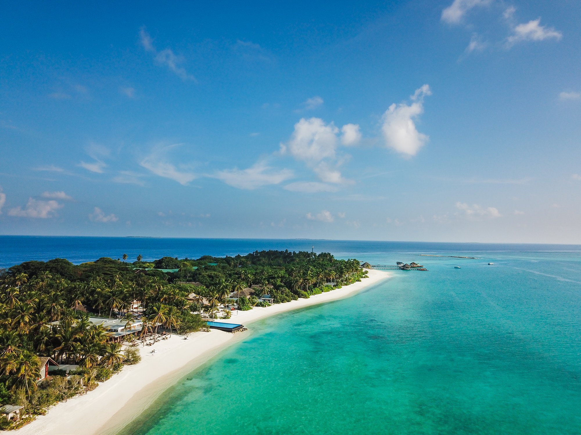 Aerial view of the lagoon