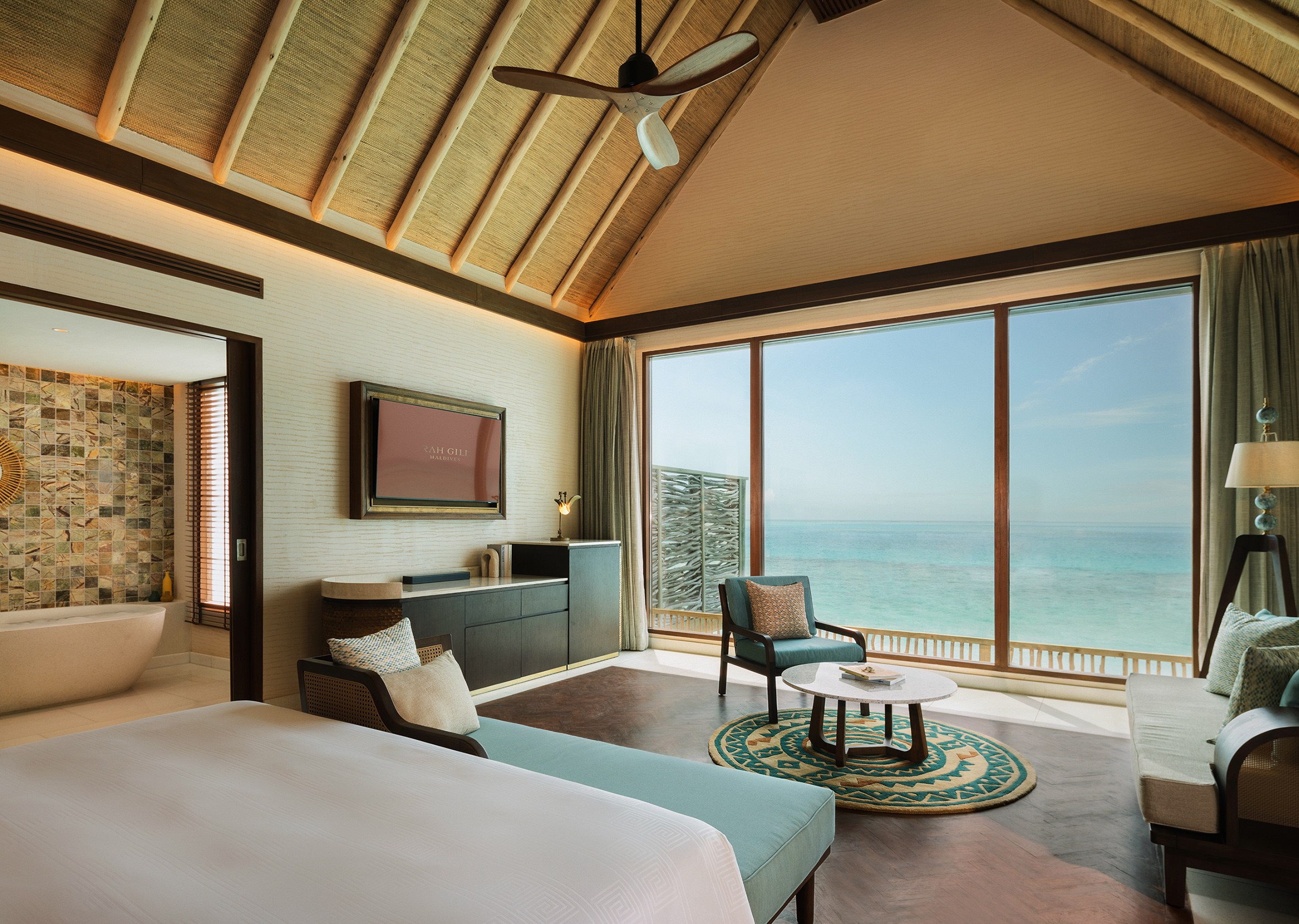 Rah Gili Maldives — Water pool villa interior
